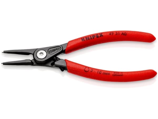 Knipex 49 31 A0, Låseringtang, Kromvanadiumstål, Plast, Rød, 140 mm, 103 g