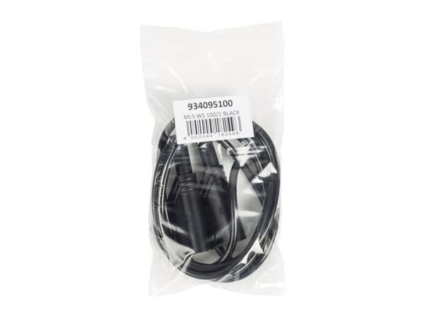 SKS Hirschmann MLS WS 100/1 sw Säkerhetsprovledning [Lamellanslutning 4 mm - Lamellanslutning 4 mm] 1,00 m Svart 1 st