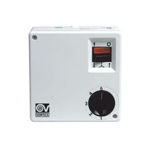 THERMEX Regulering, 5-trin for loftventilator Nordik Evolution, reversibel. Max. 1 stk. ventilatorer pr. regulering. Hvit