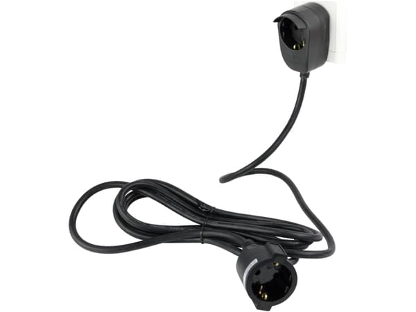 REV 0016150514, 5 m, inomhus, Svart, 2 AC-utgångar, 3500 W, 1 styck