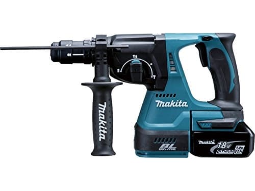 Makita DHR243RTJ - Roterende hammer - trådløs - 3-modus - SDS-plus - 2 joule - 2 batterier - 18 V