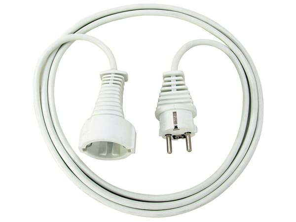 brennenstuhl H05VV-F 3G1,5 - Förlängningskabel för ström - CEE 7/4 (hona) till power CEE 7/7 (hane) - 2 m - vit