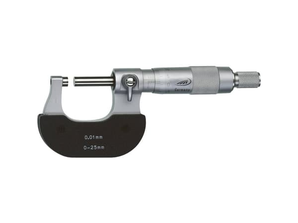 HELIOS PREISSER 0800501 Micrometer 0 - 25 mm Aflæsning: 0.01 mm DIN 863-1