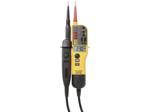 Fluke T130/VDE kaksinapainen jännitetesteri CAT III 690 V, CAT IV 600 V LED, LCD, akustiikka, tärinä