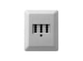 Miniatyrbild 3 av 3: ZE KOMMUNIKATIONSTECHNIK 2x6/6 Standard - Ytmonterat uttag - TAE-NFF - kritvit, RAL 9010 - 1-gang