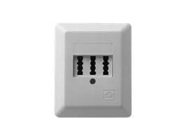 ZE KOMMUNIKATIONSTECHNIK 2x6/6 Standard - Ytmonterat uttag - TAE-NFF - kritvit, RAL 9010 - 1-gang