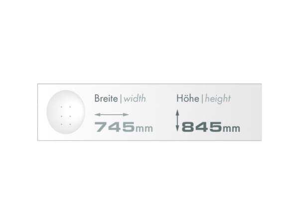 Schwaiger SPI996, 10,7 - 12,75 GHz, 38,5 dBi, Röd, Gjuten aluminium, Plast, Stål, 75 cm, 745 mm
