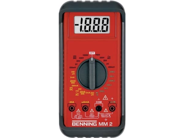 Benning 044028 Hånd-multimeter digital CAT III 600 V Visning (counts): 2000