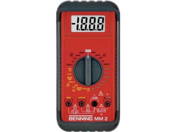 Benning 044028 Hånd-multimeter digital CAT III 600 V Visning (counts): 2000
