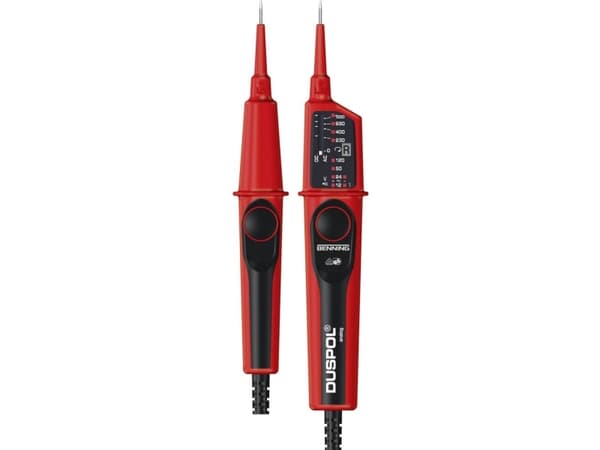 Benning DUSPOL analog To-polet spændingstester CAT III 1000 V, CAT IV 600 V LED, Vibration