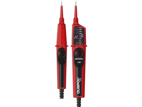 Benning DUSPOL analog To-polet spændingstester CAT III 1000 V, CAT IV 600 V LED, Vibration