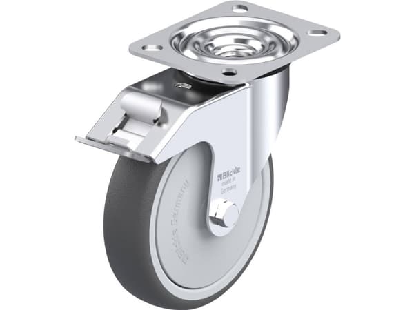 Blickle 337907 LE-PTH 125K-FI Styrehjul med bremse Hjuldiameter: 125 mm Bæreevne (maks.): 150 kg 1 stk