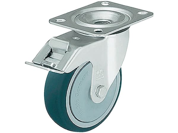 Blickle 337907 LE-PTH 125K-FI Styrehjul med bremse Hjuldiameter: 125 mm Bæreevne (maks.): 150 kg 1 stk