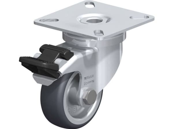 Ratt med spärrplatta och stop-fix-broms Blickle LPA-TPA 50G-FI