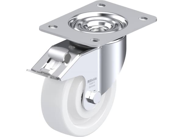 Styrehjul med bremse Blickle LK-SPO 125K-3-FI