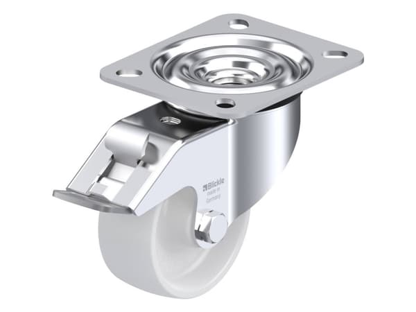 Blickle 481457 LE-PO 75G-FI Styrehjul med bremse Hjuldiameter: 75 mm Bæreevne (maks.): 150 kg 1 stk