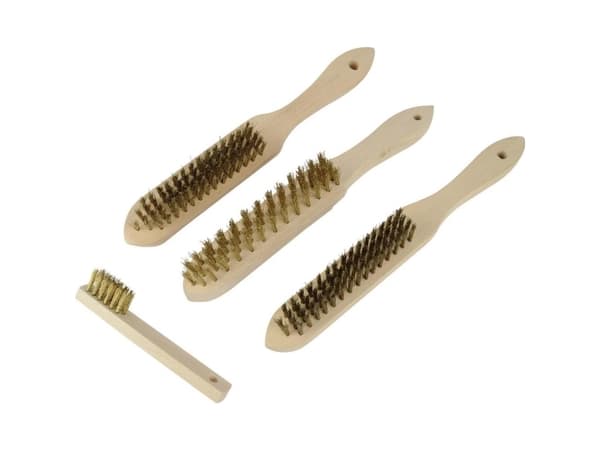 Brüder Mannesmann Trådbørste Stål, Messing 275 mm 4 dele 1 Set