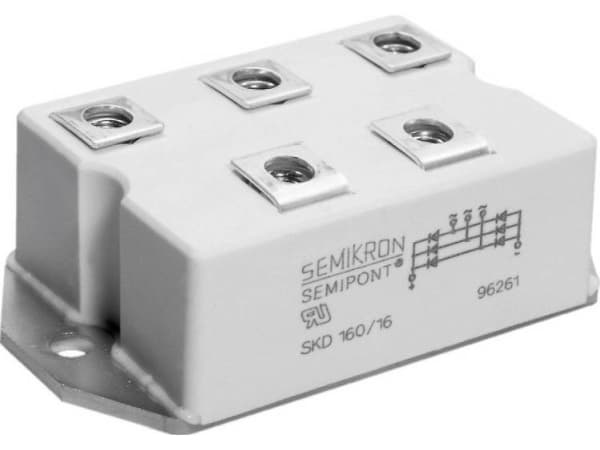 Semikron SKD160/16 Siltatasasuuntaaja G37 1600 V 205 A Kolmivaiheinen