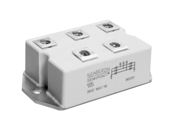 Semikron SKD160/16 Siltatasasuuntaaja G37 1600 V 205 A Kolmivaiheinen