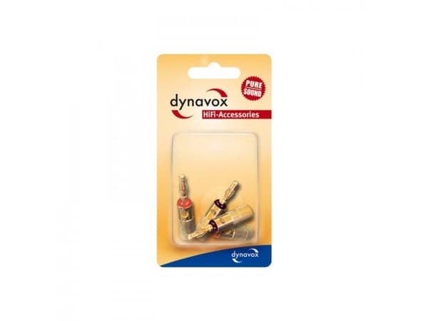 Dynavox 205095, Banana, Musta, Kulta, Punainen, Kulta, 4 mm, 6 mm, 4 kpl