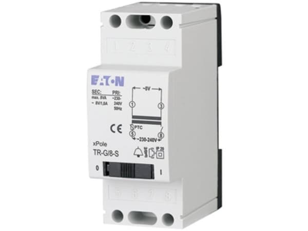 Eaton 272483 Dørklokke-transformator 4 V/AC, 8 V/AC, 12 V/AC 2 A