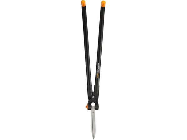 Fiskars 1001565, Vaakasuuntaiset terät, Pitkä kahva, Suora terä, Musta, Oranssi, 899 mm