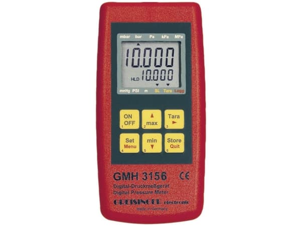 Greisinger GMH 3156 Paineenmittauslaitteisto Ilmanpaine, neste 2,5 - 400 bar, jossa on tiedonkeruutoiminto