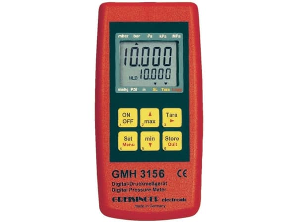 Greisinger GMH 3156 Tryckmätningsutrustning Lufttryck, vätska 2,5 - 400 bar med dataloggerfunktion