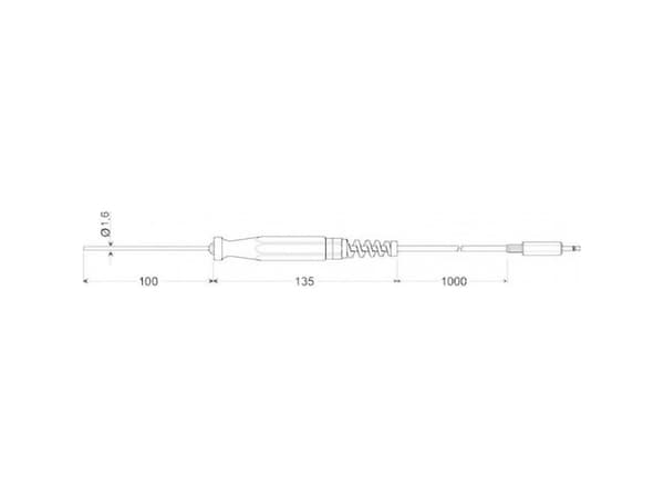 Greisinger GTF 175/1,6 Dyksensor -70 til 200 °C Sensor type Pt1000