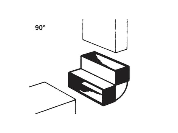 Wallair 20200113 Fladkanals-ventilationssystem 100 Afbøjningsbue