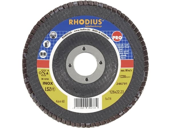 Rhodius 205580 Laippakiekko LSZ F1 Halkaisija 115 mm Sisähalkaisija 22,2 mm Rakeisuus 40 1 kpl