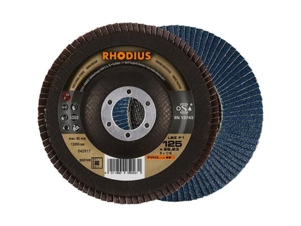 Rhodius 205586 Lamelslibeskive LSZ F1 Halkaisija 125 mm Halkaisija 22,2 mm Rakeisuus 80 1 stk