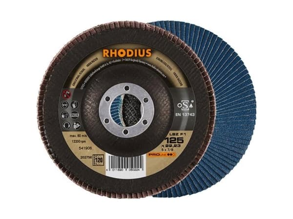 Rhodius 205587 Flapskive LSZ F1 Diameter 125 mm Diameter indv. 22.2 mm N/A 1 stk