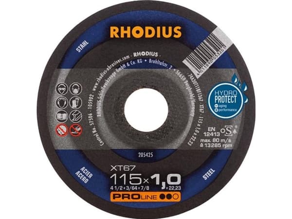 Rhodius XT67 205425 Skärskiva rak 115 mm 22.23 mm 1 st Stål