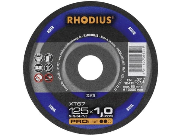 Rhodius XT67 205425 Skärskiva rak 115 mm 22.23 mm 1 st Stål