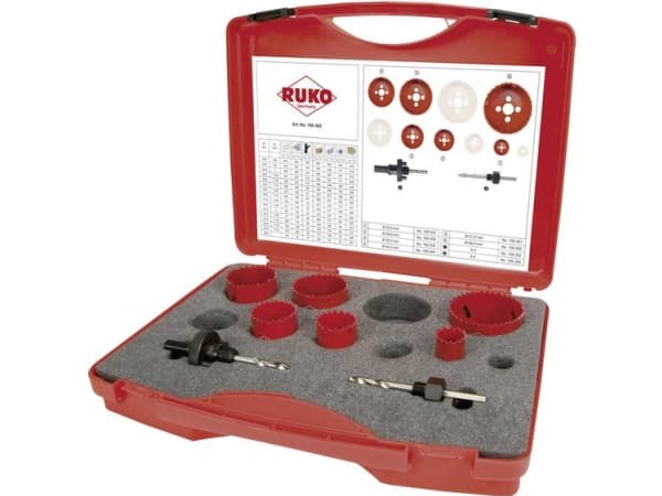 RUKO 106302 106302 Stiksavs-sæt 8 dele 22 mm, 29 mm, 35 mm, 44 mm, 51 mm, 68 mm 1 Set