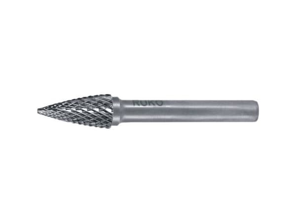 RUKO 116027 Fræsestift Hårdt metal Spidsbue 10 mm Længde 60 mm Skaftdiameter 6 mm