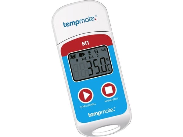 tempmate M1 Temperatur-datalogger Mål Temperature -30 til +70 °C PDF-funktio