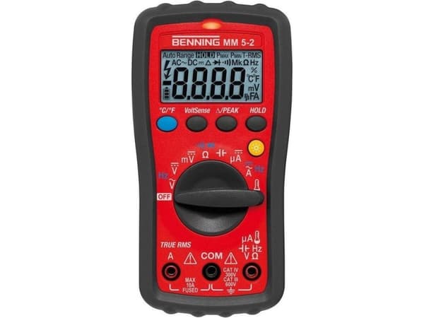 Benning 044071 Hånd-multimeter digital CAT III 600 V, CAT IV 300 V Visning (counts): 6000
