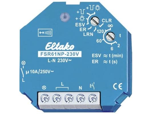 Eltako FSR61NP-230V, Vekslingsaktuator, Flush-montert, 868 MHz, Blå, CE, 2000 W