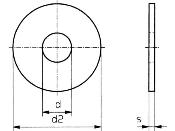 Mellemlægsskive 6.4 mm 18 mm Stål verzinkt 100 stk TOOLCRAFT 6,4 D9021-A2K 189011