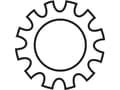 Miniatyrbild 2 av 2: TOOLCRAFT 815209 Tandskive Indvendig diameter: 4.3 mm M4 Stål verzinkt 100 stk
