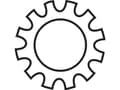 Miniatyrbild 1 av 2: TOOLCRAFT 815209 Tandskive Indvendig diameter: 4.3 mm M4 Stål verzinkt 100 stk