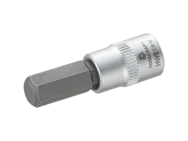 TOOLCRAFT 816072 Unbrako hylsor 8 mm 1/4 (6,3 mm)