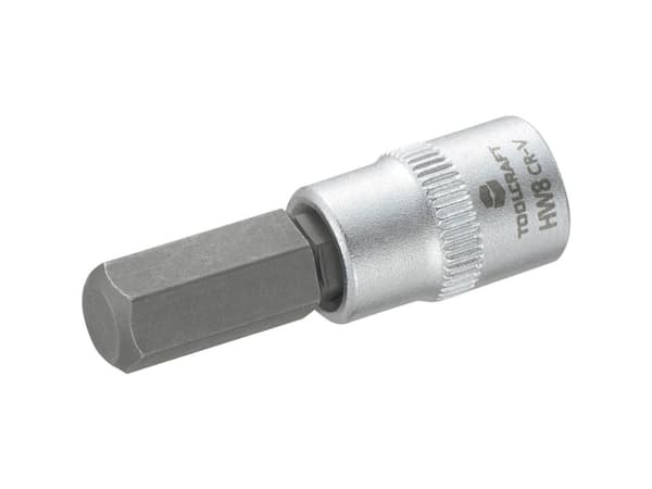 TOOLCRAFT 816072 Unbrako hylsor 8 mm 1/4 (6,3 mm)