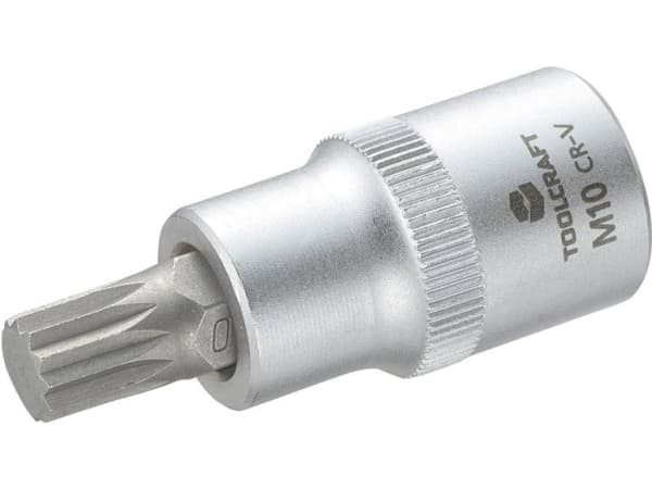 TOOLCRAFT 816088 Multitand (XZN) Toppnyckelbitsinsats 10 mm 1/2 (12,5 mm)