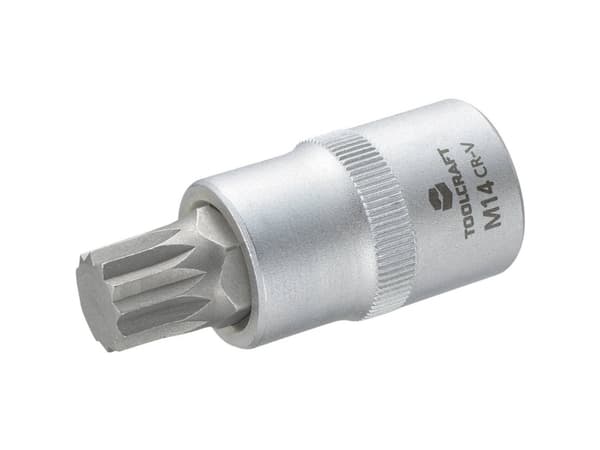 TOOLCRAFT 816171 Multitand (XZN) Topnøgle-bit-indsats 14 mm 1/2 (12,5 mm)
