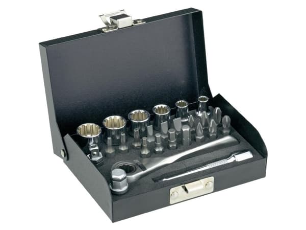TOOLCRAFT 820928 Topnøglesæt Metrisk 1/4 (6,3 mm) 23 dele