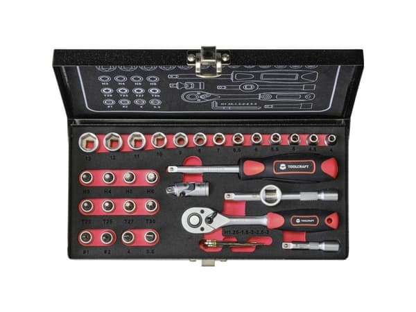 TOOLCRAFT Yläavainsarja Metrinen 1/4 (6,3 mm) 36 kpl 826363