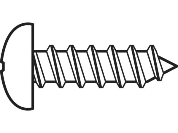 TOOLCRAFT 827358 Linssimaiset vinoruuvit 2,2 mm 9,5 mm Philips ristiinleikattu DIN 7981-C Teräs sinkitty 100 kpl